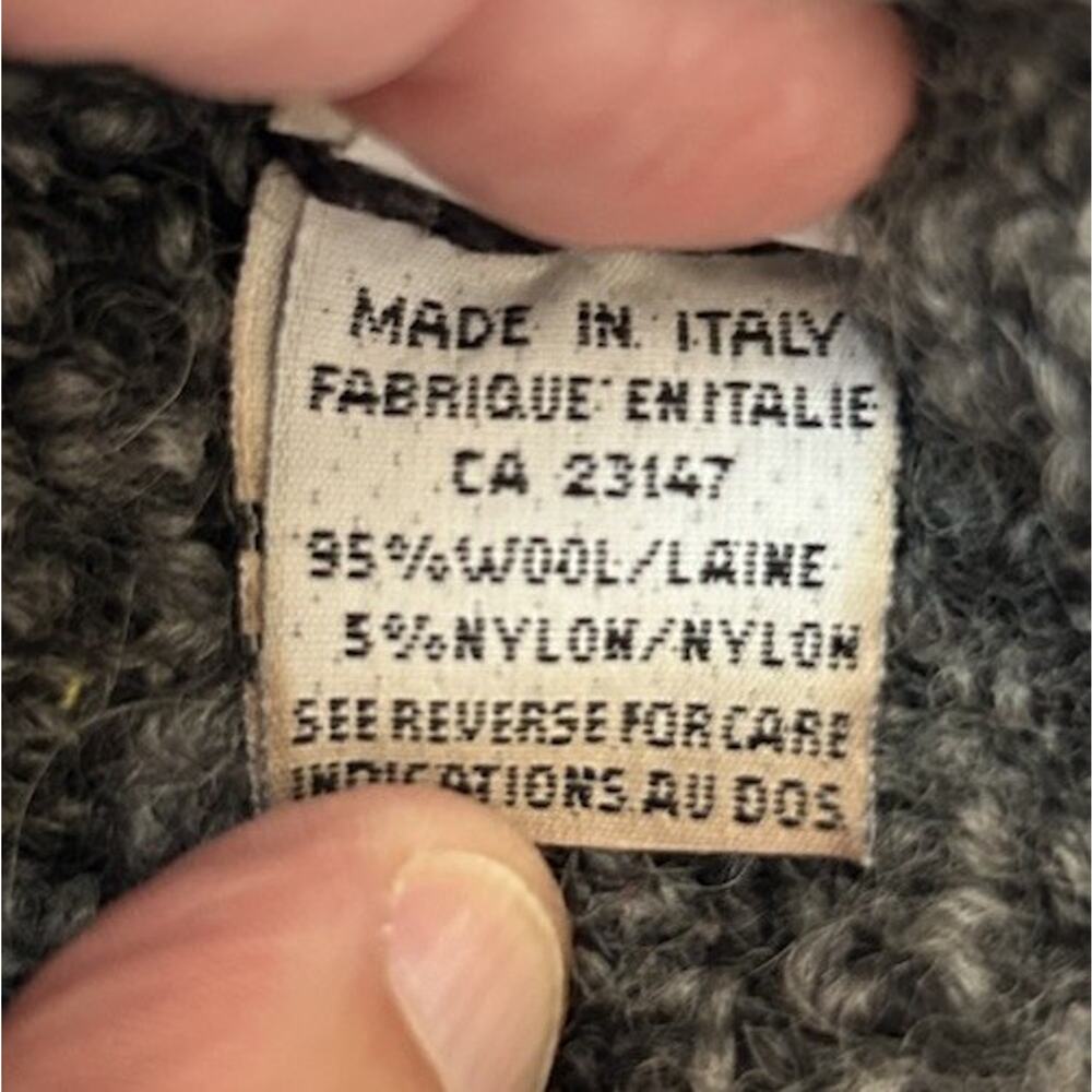 Talbots Italian Wool Blend Bouclé Button-Front Jacket Size Medium Vintage Gray - Picture 11 of 12